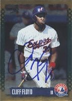 Cliff Floyd, Montreal Expos, 1995 Score Gold Rush Autographed Card