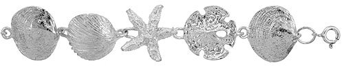 Sterling Silver Nautical Charm Bracelet