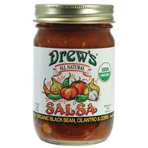 Drews All Natural 100% Organic Cilantro, Corn, Black Bean Salsa 12 oz. (Pack of 12)