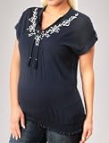 A Pea in the Pod Collection: Short Sleeve Smocked Maternity Blouse