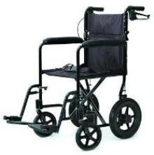 Lightweight Aluminum Transport Chair with Rear Cable Hand Brakes [