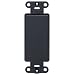 Leviton 80414-E Decora plastic adapter plate, Blank - No hole, with-ears, and two mounting screws. Black