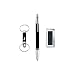 Colibri Chrome Chrome Black Lacquer Key Ring Money Clip Gift Set AMS022100D - Colibri AMS022100D