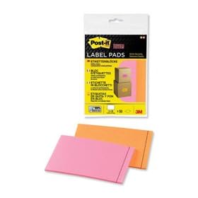 Brand New. Post-It Super Sticky Label Pads 73x117mm Assorted Ref 2900OPEU [50 Labels]