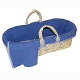 Cable Knit Moses Basket - Color: Navy