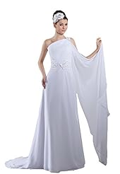 Charmeuse/Chiffon Floor Length One Shoulder Sleeveless Backless Evening Dress 