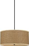 Quoizel ZE2822K Zen 50-Inch 4-Lights Pendant with Rattan Shade, Mystic Black