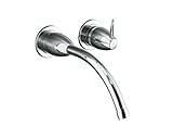 KOHLER K-T196-CP Falling Water Wall-Mount Lavatory Faucet Trim, Polished Chrome