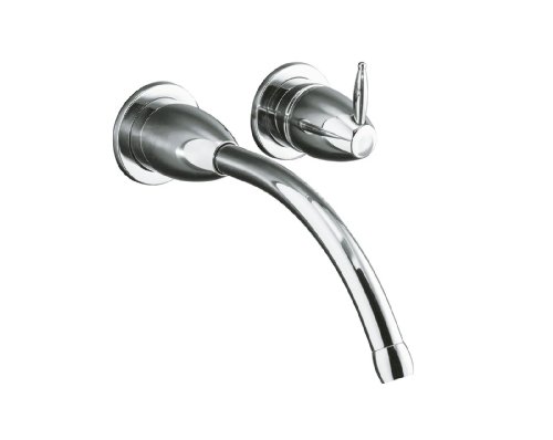 KOHLER K-T196-CP Falling Water Wall-Mount Lavatory Faucet Trim, Polished Chrome