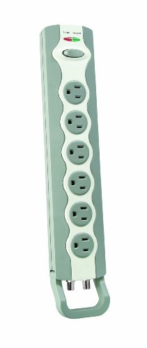 Coleman Cable 04642 6 Outlet Surge Protector With Tv Cable Protection