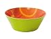 Present Time Bowl orange print melamine lime green 14.5cm diameter