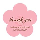 Pink Flower Shaped Stickers