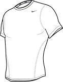 Nike Pro Core Crew Short Sleeve Top (White X Large)