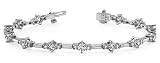 18k White & Yellow Gold, Two Tone Triple Diamond Bracelet, 4.03 ct. (Color: GH, Clarity: SI1) 31STuWJ01XL. SL160 18k White & Yellow Gold, Two Tone Triple Diamond Bracelet, 4.03 ct. (Color: GH, Clarity: SI1)