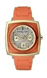 BCBGMAXAZRIA Sport Collection Elite Orange Silicone Silver Dial Women's watch #BG8232