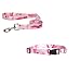 PINK - SMALL - Camo Nylon COLLAR AND LEAD SET