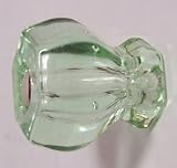 Coke Bottle Green Medium Size-Lots of 8 Depression Crystal Knob Pulls, Plus Nylon Protect Caps and Old Fashion Customer Service - Our Original Premium Depression Type Crystal Glass Cabinet Knobs