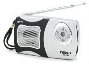 Naxa NX-712 AM/FM Mini Pocket Radio with Built-in Speaker- Black