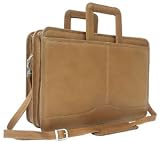 Piel Leather Double Compartment Briefcase