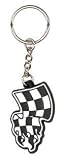 Mindfull Designs - Racing Flag - Rubber Keychain