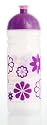 ISIfeel Trinkflasche 700ml Blumen transparent/lila, schadstofffrei, spülmaschinengeeignet, auslaufsicher auch bei Sprudel