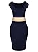 Miusol® Women's Scoop Neck Optical Illusion Belt Business Dress
