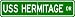 USS HERMITAGE LSD 34 Street Sign - Navy