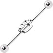 Surgical Steel Brass Knuckles Industrial Barbell Earring