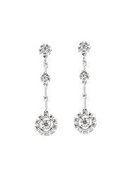 14k Gold Earring with 1.00cttw of Diamonds (1 1/2 inch in length)