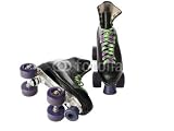 Wallmonkeys Peel and Stick Wall Decals - Retro Roller Skates Isolated on White Background - Removable Graphic