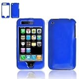SOLID BLUE SNAP-ON COVER HARD CASE PROTECTOR for APPLE IPHONE 3G
