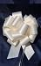 10 Pull String Bows - Gift Wrap Packaging - 5" 20 Loops - 1 1/4" - Ivory