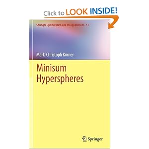 31SUlMTDypL. BO2,204,203,200 PIsitb sticker arrow click,TopRight,35, 76 AA300 SH20 OU01  Minisum Hyperspheres (Springer Optimization and Its Applications) 