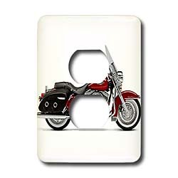 Light Switch Cover Picturing Picturing Harley Davidson Motorcycle - 2 plug outlet cover