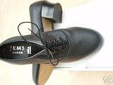 black leather ballroom dance shoes oxford ladies size 3.5 sarah