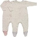 Under the Nile Organic Cotton Footie - Dips n Dots (Newborn-3 Months, Blue Dots)