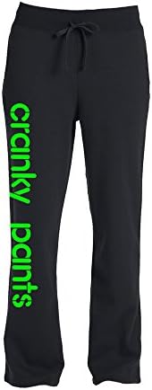 Designs From Jess Women's Cranky Pants Sweatpants Medium Neon Green