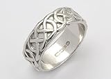 Gents 10K White Gold Wide Sheelin Wedding Band - Made in Ireland