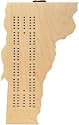 Vermont Shaped Cribbage Board - Made in the USA
