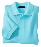 NEW Port Authority - 100% Pima Cotton Sport Shirt Blue Surf-XS