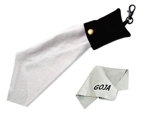 Microfiber Lens Cleaning Cloth Keychain + 1 Ultra Fine Microfiber Cleaning Cloth Goja Logo