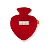 Fashy Heart Velour Cover Hot Water Bottle