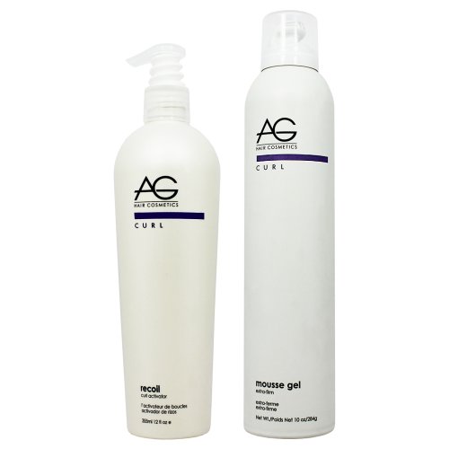 AG Hair Recoil Curl Activator 12oz &amp; Mousse Gel Extra-firm 10oz "Set"
