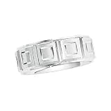 14K White Gold Comfort Fit Wedding Band For Men and Women - Sizes 5 - 12, no half sizes