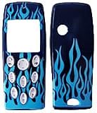  : Blue Fire - Nokia 3200 Faceplate Cell Phone Cover with Keypad - Nokia 3205 Faceplate