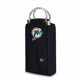 NFL Miami Dolphins Metro Brunello Insulated Neoprene Two-Bottle Wine Tote with Corkscrew