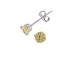 Sterling Silver 5mm Round CZ Fashion Birthstone Earring in 4 Prong Setting, November