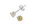 Sterling Silver 5mm Round CZ Fashion Birthstone Earring in 4 Prong Setting, November