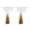 Martini Glasses Set of 2 - Amber