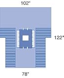 ^Proxima Lap. Chol. Drape W/ Troughs - Laparascopic Abdominal Drape w/ Pouches Min.Order is 1 CS ( 8 Each / Case; )